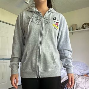 mickey zip up hoodie
